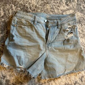 Old Navy Women's Ripped Jean Shorts - Light Blue